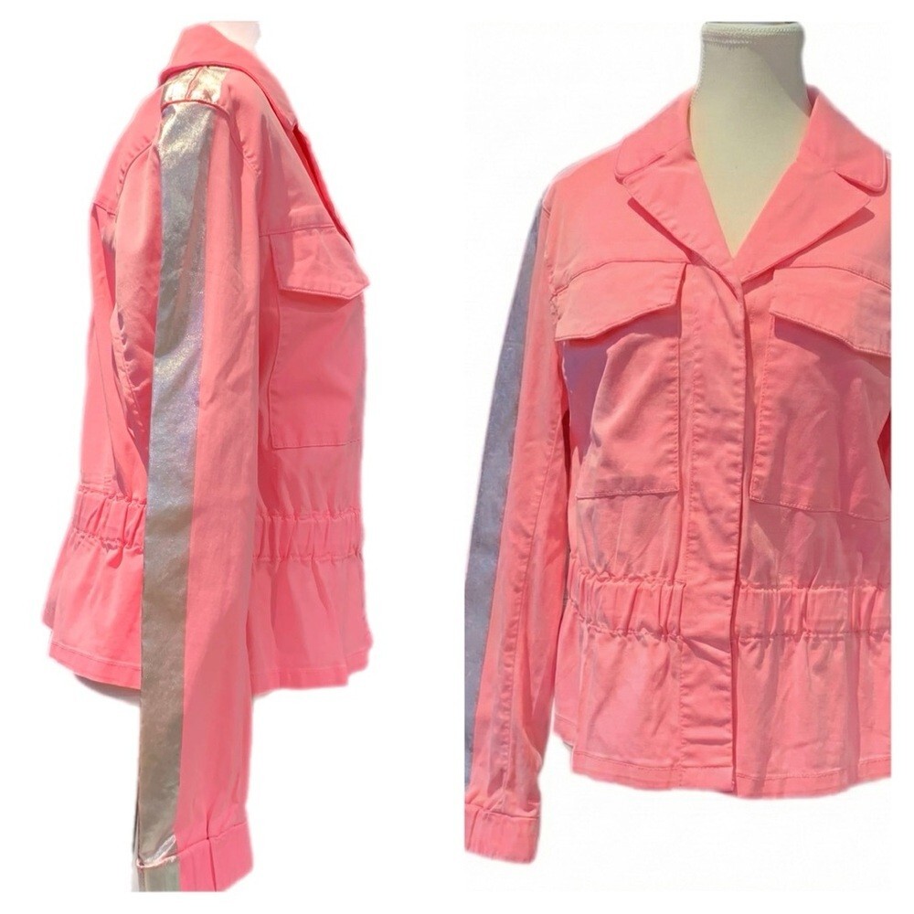Marc Aurel Sustainable Lyocell Neon Pink Utility Jacket Size 10/L